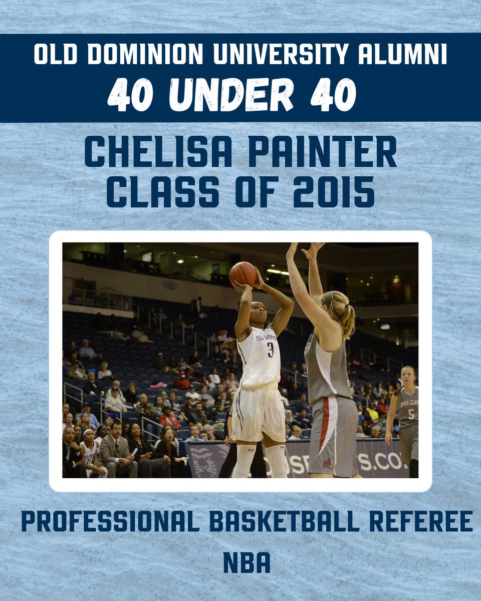 𝐌𝐚𝐤𝐢𝐧𝐠 𝐌𝐨𝐧𝐚𝐫𝐜𝐡 𝐍𝐚𝐭𝐢𝐨𝐧 𝐏𝐫𝐨𝐮𝐝 👍

Congrats to Chelisa Painter, NBA Referee and ODU Alumna for being selected to ODU Alumni's 40 under 40‼️🔵

#ODUSports | #ReignOn | #Monarchs