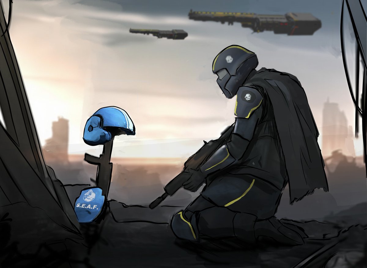 We should always remember that they are fighting with us and for us.

Many have responded to our call. Many have fallen.

Always remember the SEAF soldiers that stood side by side with us.

#Helldivers2 <a href="/ArrowheadGS/">Arrowhead Game Studios</a> <a href="/helldivers2/">HELLDIVERS™ 2</a> <a href="/Pilestedt/">Pilestedt</a>