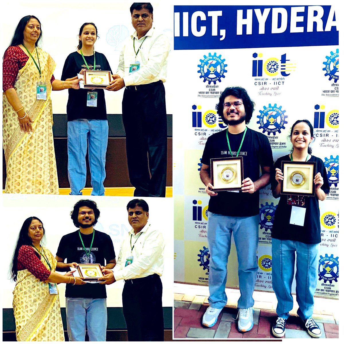 Ishwariya13's tweet photo. Lab was in full attendance at the Society for Neurochemistry Meeting held @csiriict today! 10 posters from the lab, as always everyone presents whether they’re trainees or PhDs or postdocs. 🍒 on top? @Rutuja_P13 AND @Yogeshsahu2030 walked away with best poster awards! 🥳🎉👏🏼 https://t.co/Q0G8dN0ZtX