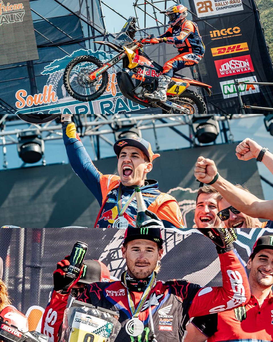 🧮 TOP 5 - RANKING W2RC FIM RALLYGP 👇

1️⃣ Daniel Sanders - 88 pts
2️⃣ Luciano Benavides - 53 pts
3️⃣ Ricky Brabec - 53 pts
4️⃣ Adrien Van Beveren - 48 pts
5️⃣ Tosha Schareina - 46 pts

#W2RC #FIA #FIM #SASafariRally