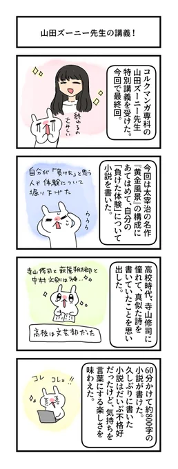 951日目
山田ズーニー先生の講義を受けた! 
#グレうさぎ日記チャレンジ 