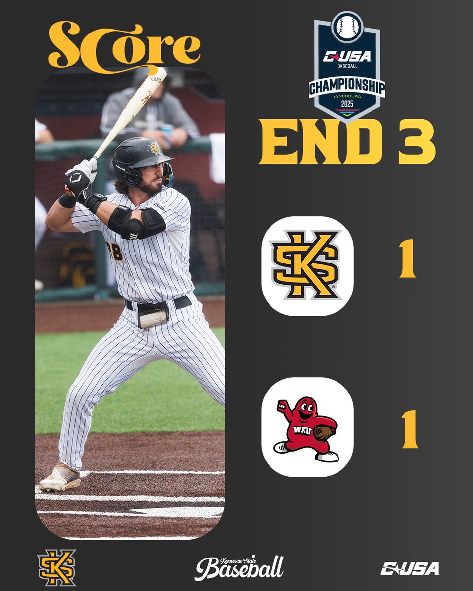 All tied after three

📺 | tinyurl.com/yc63zkbc
📻 | bit.ly/KSURadio
📊 | tinyurl.com/u77wtxxx

#BeDifferent | #HootyHoo 🦉