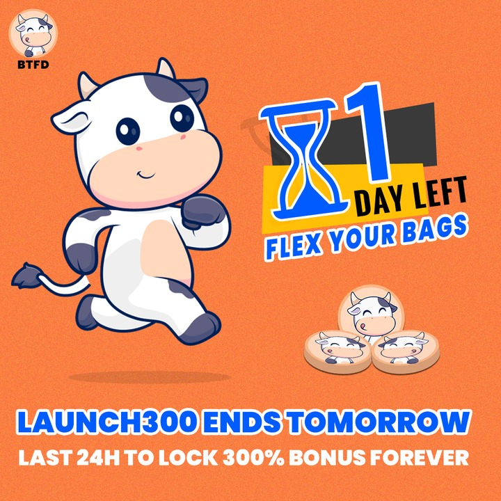 You’ve got 24 hours. That’s not time — that’s a trap ⏳

LAUNCH300 shuts down tomorrow. Miss this and you're watching 300% gains from the sidelines while the bulls moonwalk through listings 🚀

Don’t scroll. Don’t stall. Lock your bag NOW💰

👉 btfd.io/buy-now

#BTFD