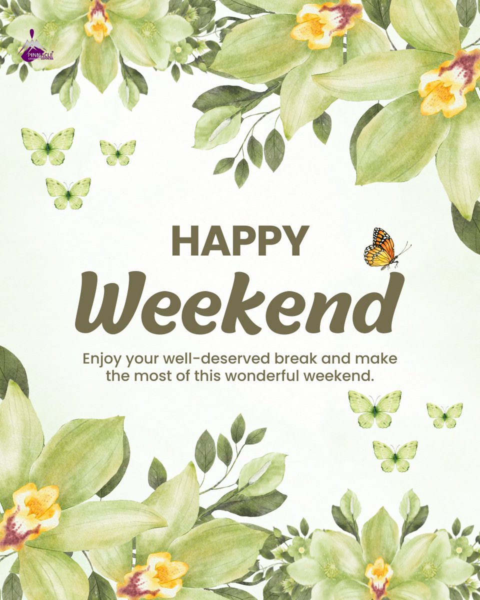 pinnaclemedng's tweet photo. Take a deep breath, slow down, and soak in the peace. 🌸💚 

Wishing you a weekend filled with rest, joy, and little moments that make you smile. 

#HappyWeekend #SelfCare #PinnacleMoments https://t.co/UFRQQBLKu6