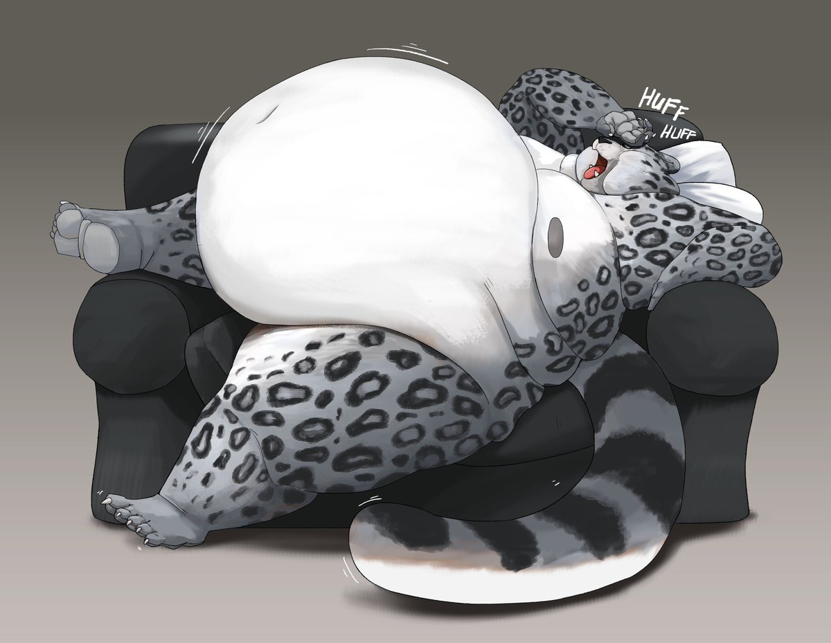 Maybe he's exhausted, maybe he binged himself on food... who knows?