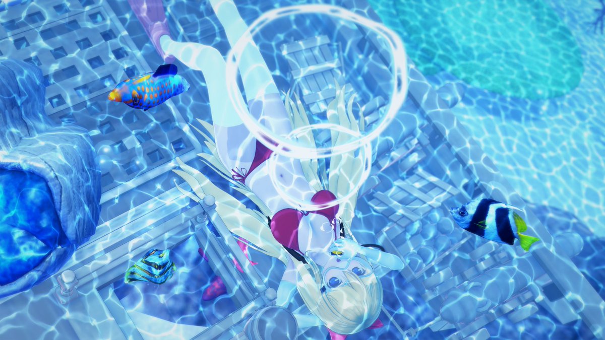 バブルリングをしているシーンも撮ってみた。 
#スクーバダイビングの日