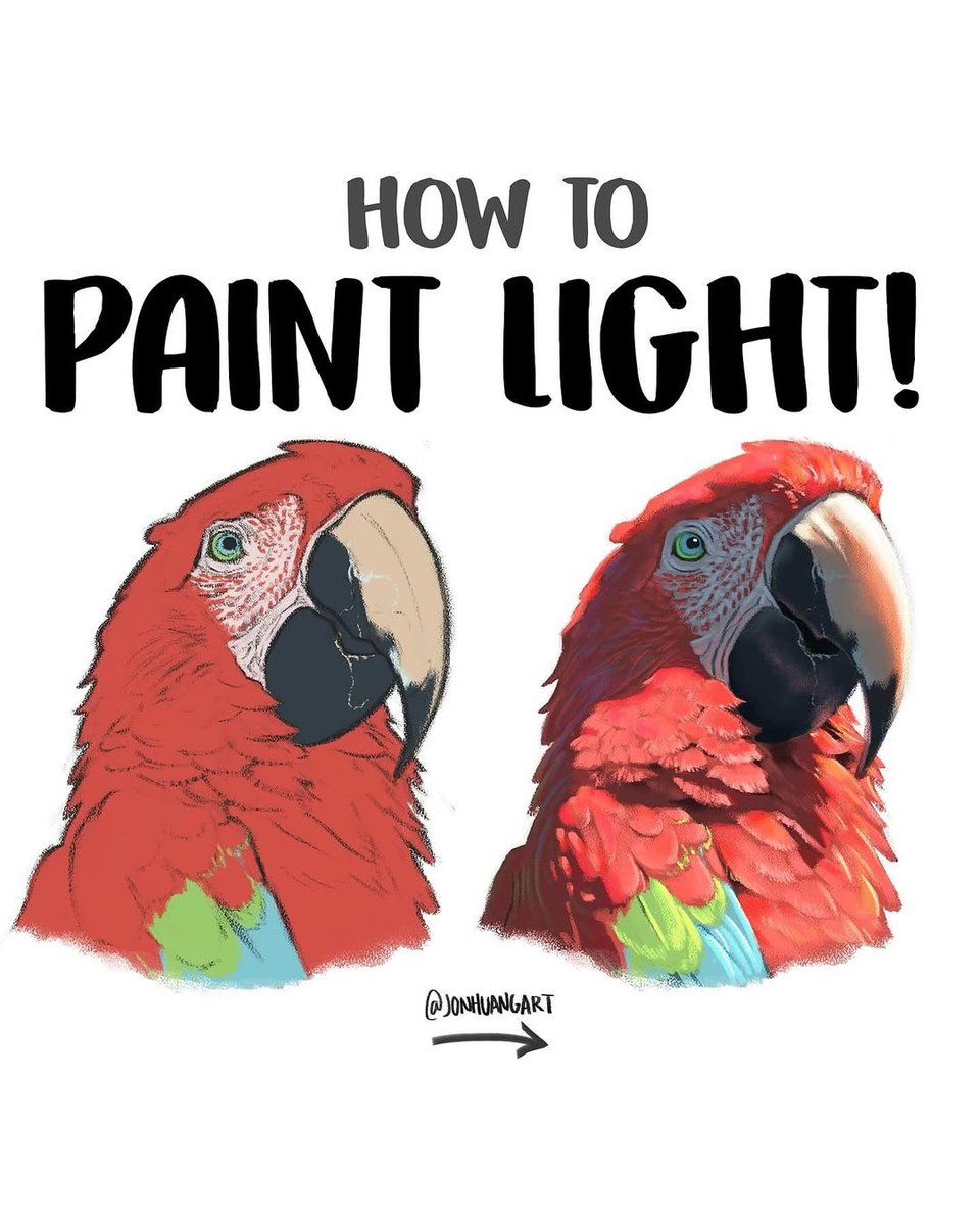 XPPEN's tweet image. 
✨ Unlock the Secrets of Light in Painting! 🐦🔥🦜 #XPPenTutorial
Thanks to: @jonhuangart
Got a friend lost in the dark? 💡 Share this!
#arttutorial #artadvice #paintingwithlight #lightingtechniques #digitalartadvice #xppen