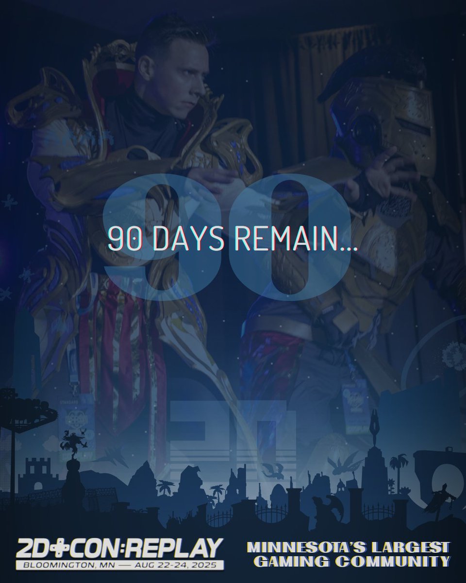 ⚠️ Only 90 days until Minnesota's Largest Celebration of all things Gaming!  #2DCon