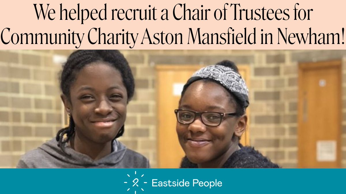 Eastside People (@eastside_people) on Twitter photo We are delighted to have supported London charity, <a href="/astonmansfield/">Aston-Mansfield</a> in the recruitment of a new Chair for their Board! ‘EP provided a strong structure to our recruitment process.' Full details here: eastsidepeople.org/vacancy/aston-… We are delighted to have supported London charity, <a href="/astonmansfield/">Aston-Mansfield</a> in the recruitment of a new Chair for their Board! ‘EP provided a strong structure to our recruitment process.' Full details here: eastsidepeople.org/vacancy/aston-…