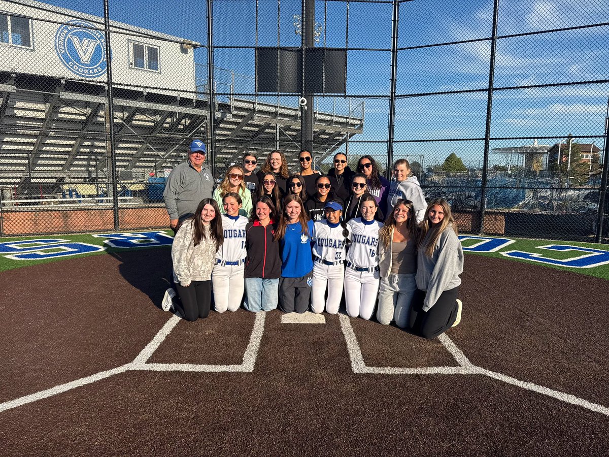 Such a great night with our VHHS softball alumni coming back to support. Great to see everyone and hear how well they are all doing. Even got a visit from a former coach Kevin Lauret. They saw a great game with the Cougars defeating Lake Zurich.