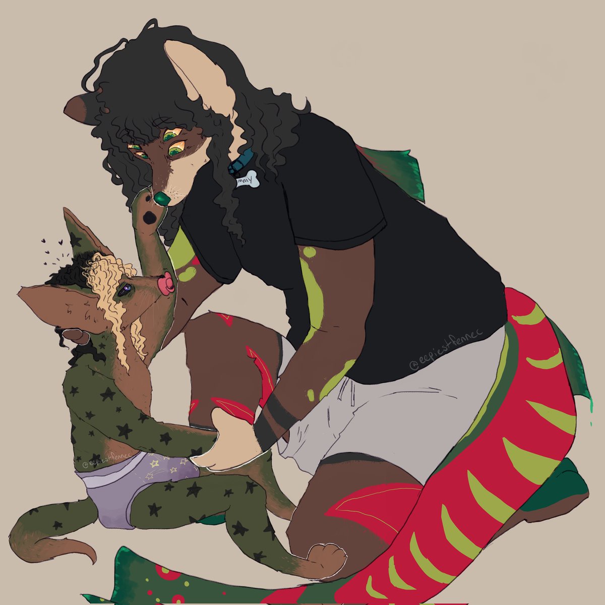 eepiestfennec's tweet image. mommy helpin m up during a flare up !

#babyfur #littlefur #diaperfur #furryart