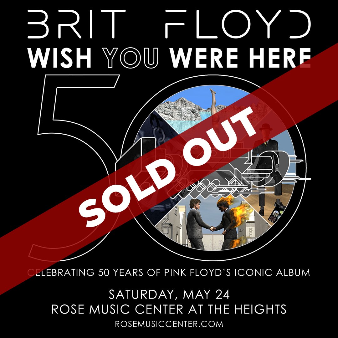 Rose Music Center (@rosemusiccenter) on Twitter photo TONIGHT: Celebrate 50 years of Wish You Were Here live with <a href="/BritFloydBand/">Brit Floyd Official</a> 🇬🇧
DOORS: 7:00PM
SHOW: 8:00PM
Venue info: bit.ly/rosebrit-25 TONIGHT: Celebrate 50 years of Wish You Were Here live with <a href="/BritFloydBand/">Brit Floyd Official</a> 🇬🇧
DOORS: 7:00PM
SHOW: 8:00PM
Venue info: bit.ly/rosebrit-25