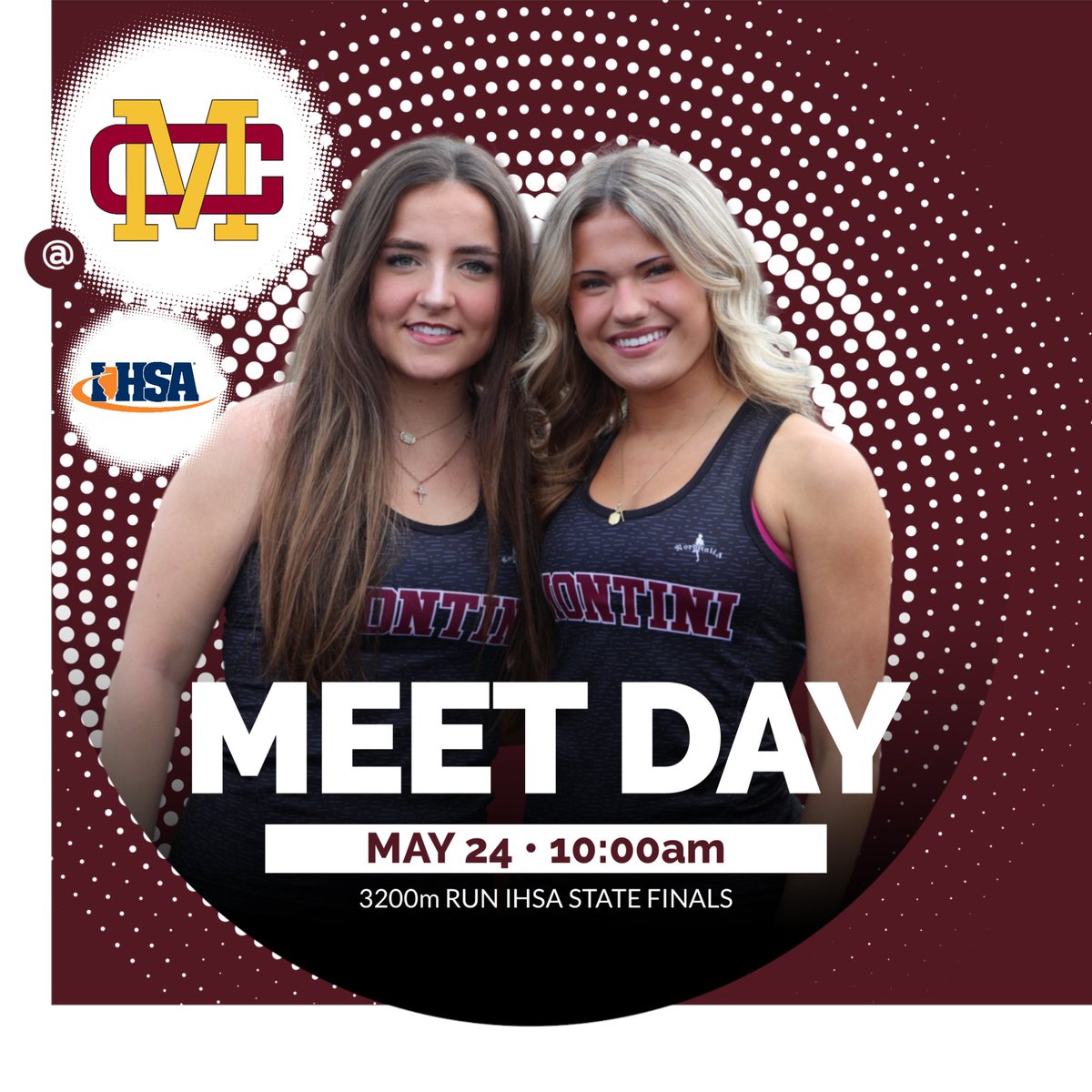 Best of luck to Sydney and Ashlynn today as they compete in the IHSA State Finals in the 3200m run!