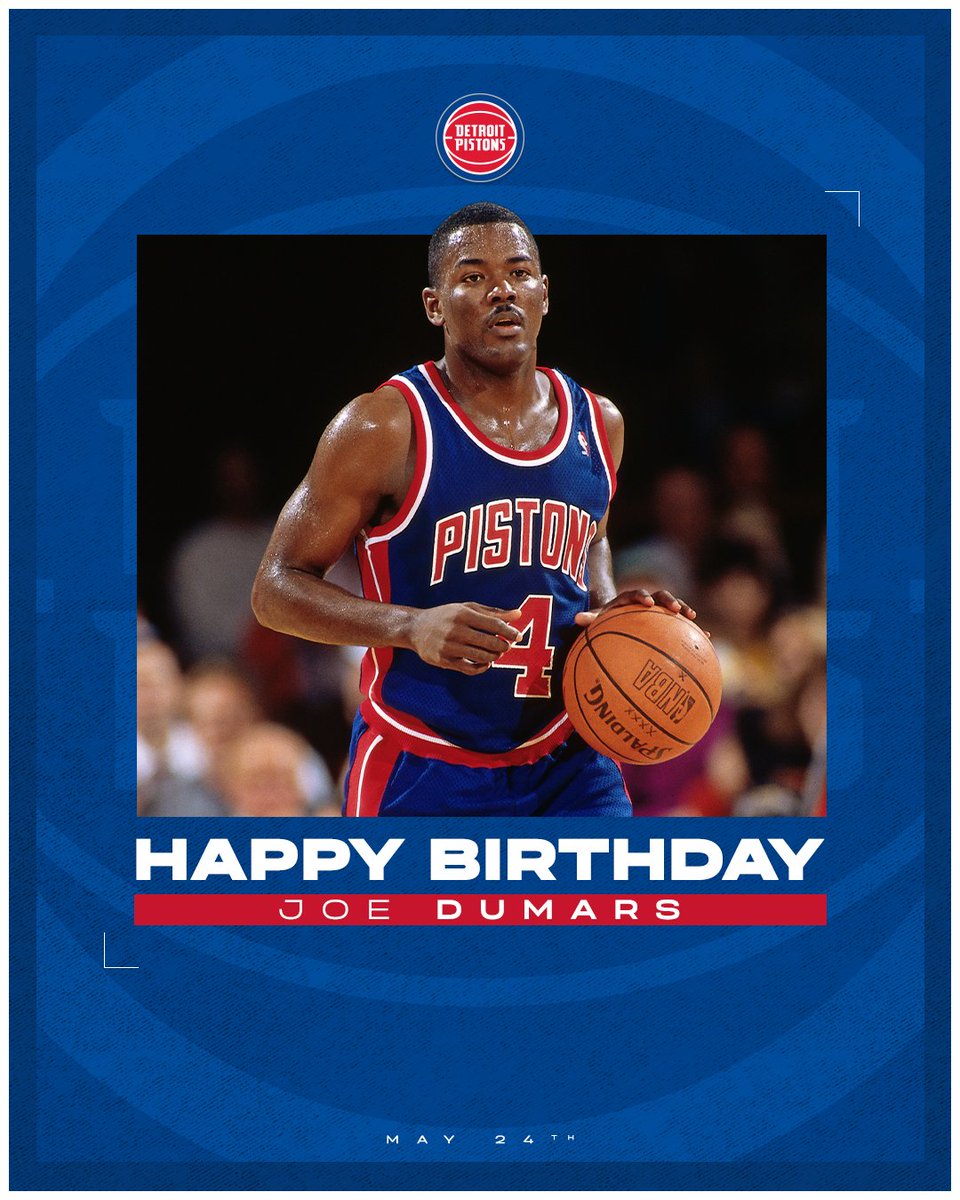 Detroit Pistons (@detroitpistons) on Twitter photo Wishing Joe Dumars a happy birthday!
#DetroitBasketball birthday shoutouts presented by <a href="/Cheurlin1788/">Cheurlin Champagne</a> Wishing Joe Dumars a happy birthday!
#DetroitBasketball birthday shoutouts presented by <a href="/Cheurlin1788/">Cheurlin Champagne</a>