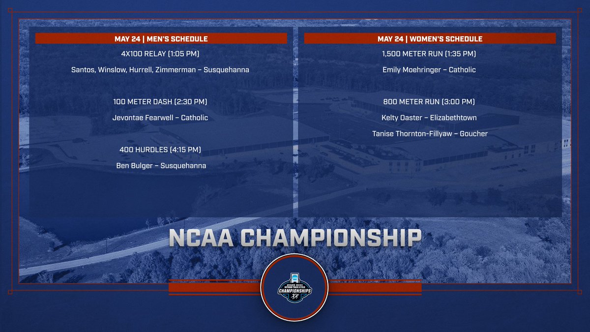 Championship Saturday is here! 

The final day of the NCAA Outdoor Track &amp; Field Championships is underway — follow our #LandmarkTF student-athletes as they chase national titles and All-America honors!

📊 results.leonetiming.com/?mid=7852

#MakeYourMark