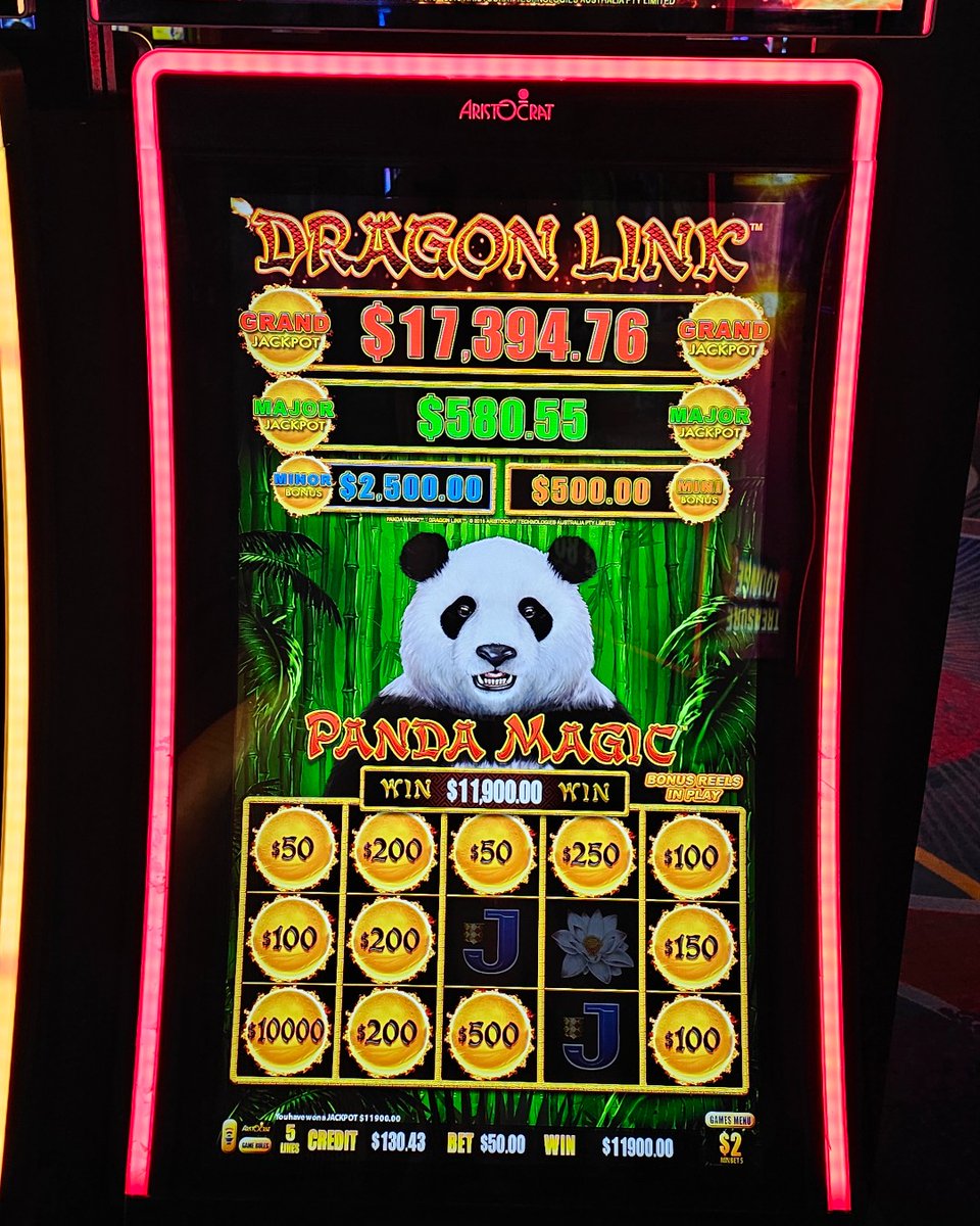 riverscasinophl's tweet image. Gotta love #DragonLink! 🐉  $11,900 JACKPOT🐼 #PandaMagic 

Gambling problem? Call 1-800-Gambler.