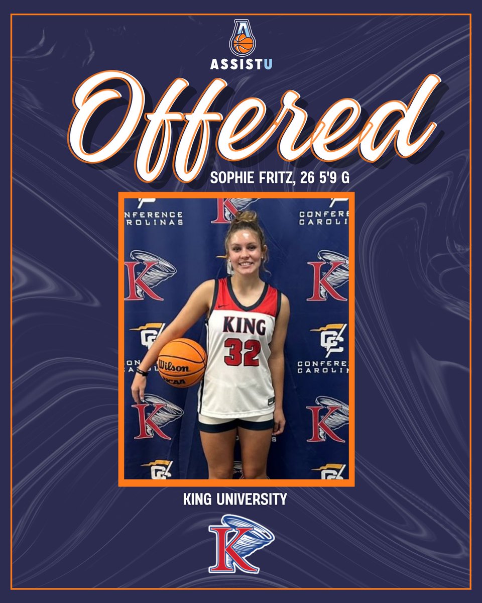 AssistU Recruiting (@assist_u_) on Twitter photo Congrats to 26 5’9 G <a href="/SophieLFritz/">Sophie Fritz</a> on earning an offer to play for <a href="/KINGU_wbb/">King Univ. Women's Basketball</a> !
In her last game, Sophie had 20 pts, 9 rbs, & 3 steals 👀 She loves to defend, knocks shots down from deep & will never be outworked. Couldn’t be happier for Sophie! Congrats to 26 5’9 G <a href="/SophieLFritz/">Sophie Fritz</a> on earning an offer to play for <a href="/KINGU_wbb/">King Univ. Women's Basketball</a> !
In her last game, Sophie had 20 pts, 9 rbs, & 3 steals 👀 She loves to defend, knocks shots down from deep & will never be outworked. Couldn’t be happier for Sophie!