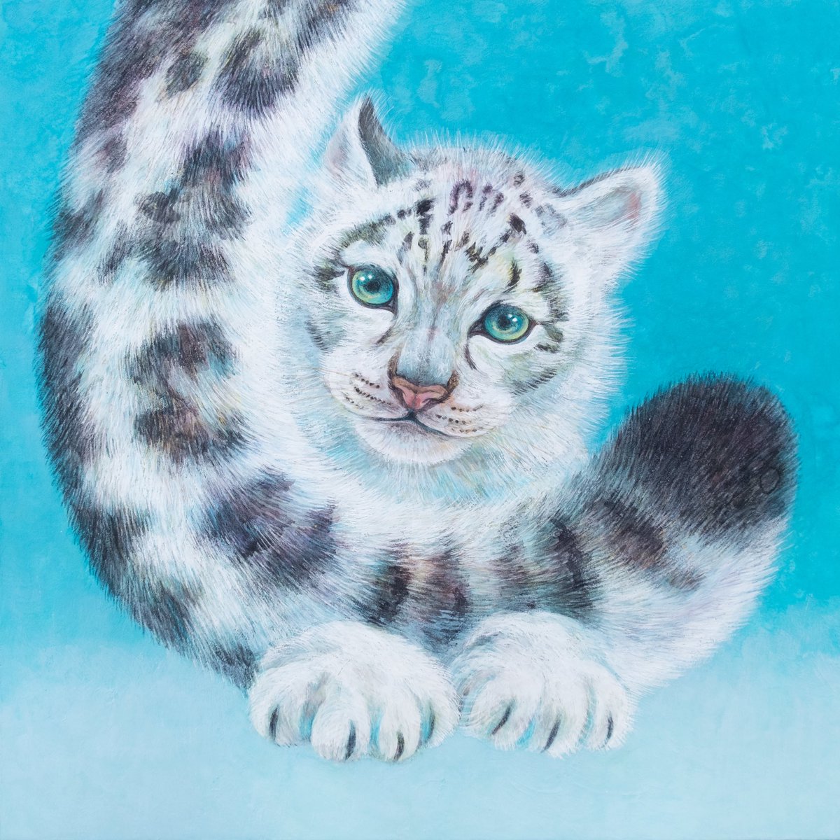 「おやこ」　S3号
 #クリエイター様の中に青の作品をお持ちの方はいらっしゃいませんか