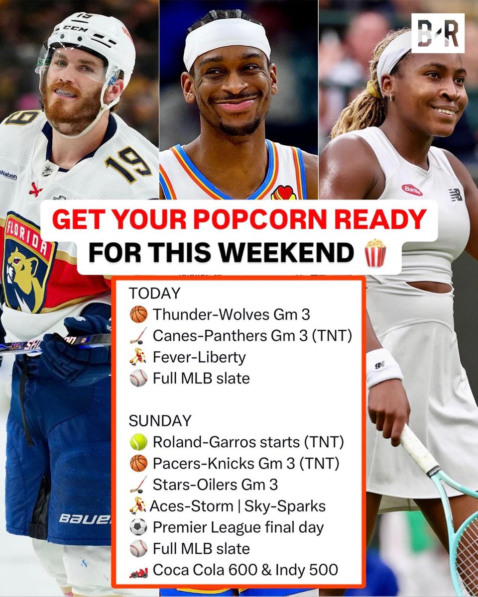 BleacherReport's tweet photo. This weekend is about to be WILD 🤯

FULLY LOCKED IN 🔒🍿 https://t.co/TCGJTy0Vrj