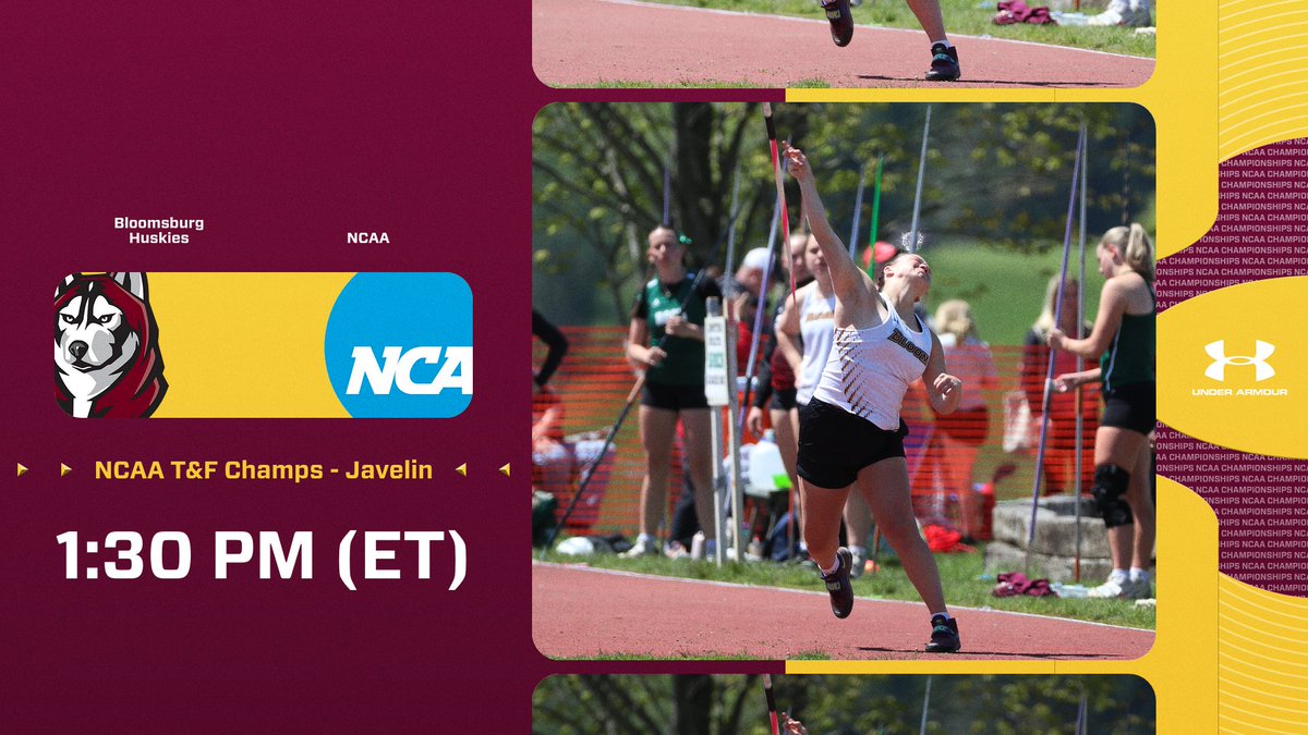 Today's the day! Kelly Leszcynski competes at the NCAA DII T&amp;F Championships today for @buxctf! Leszcynski and the javelin get underway at 1:30 pm ET from CSU-Pueblo! 

📈: tinyurl.com/atvtmzfw
🎥: tinyurl.com/24dyspzc

#Unleashed