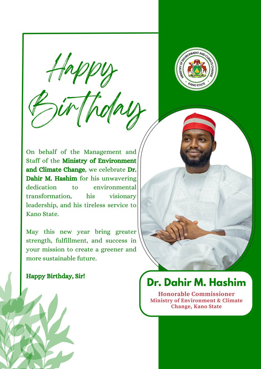 Ministry of Environment and Climate Change, Kano tweet media