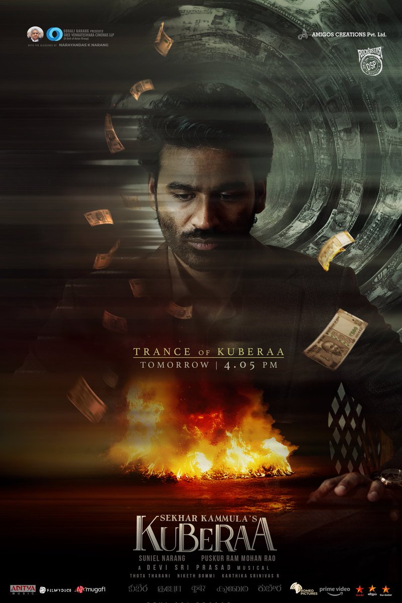 Sree Venkateswara Cinemas LLP (@svcllp) on Twitter photo This time, it’s not just a teaser — it’s something beyond ❤️🔥
Get ready to enter into a trance with #TranceOfKuberaa from 4:05pm tomorrow.
In Cinemas 20th June, 2025.
#Kuberaa #SekharKammulasKuberaa #KuberaaOn20thJune
<a href="/dhanushkraja/">Dhanush</a> KING <a href="/iamnagarjuna/">Nagarjuna Akkineni</a>
<a href="/iamRashmika/">Rashmika Mandanna</a> <a href="/jimSarbh/">Jim Sarbh</a> This time, it’s not just a teaser — it’s something beyond ❤️🔥
Get ready to enter into a trance with #TranceOfKuberaa from 4:05pm tomorrow.
In Cinemas 20th June, 2025.
#Kuberaa #SekharKammulasKuberaa #KuberaaOn20thJune
<a href="/dhanushkraja/">Dhanush</a> KING <a href="/iamnagarjuna/">Nagarjuna Akkineni</a>
<a href="/iamRashmika/">Rashmika Mandanna</a> <a href="/jimSarbh/">Jim Sarbh</a>