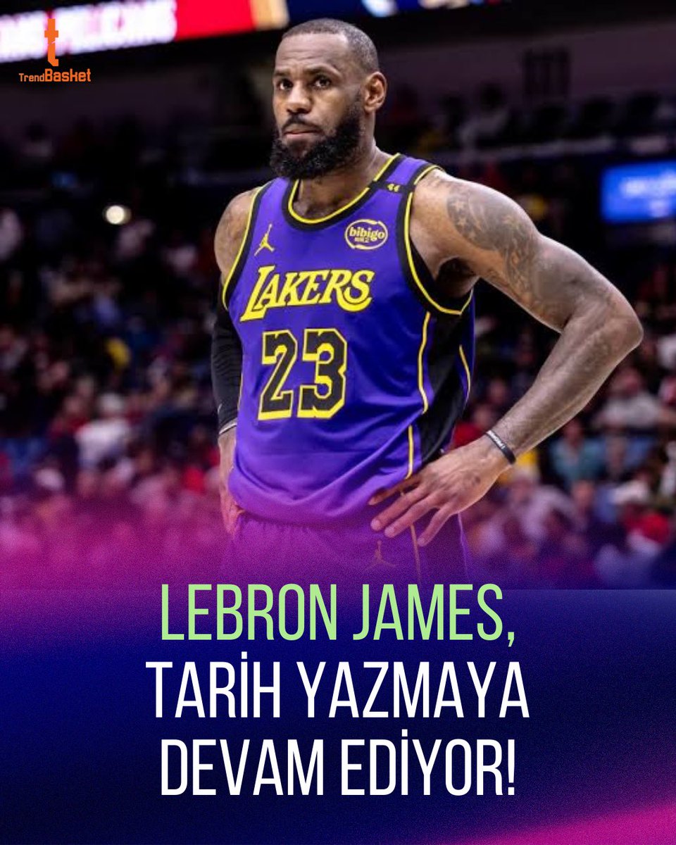 40 ve üzerinde yaşta olup All-NBA Team’de yer alan tarihteki ilk oyuncu: LeBron James! 🌟 

🗣️ “40 yaşında All-NBA olmak! Şu an bunu düşünmek gerçekten inanılmaz geliyor. Playoff’ları izlerken sadece bunu düşünüyorum. Hayal bile edemeyeceğim kadar büyük bir lütuf bu.”