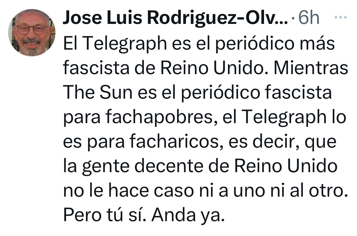Todo en orden, hemos dicho facha