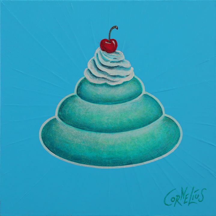 Globalpainter's tweet photo. with #cherry and #cream #Mountturd  #acrylic and #glitter #oncanvas #seinefarbenpraechtigkeit #Globalpainter #Cornelius #art #homage https://t.co/7HGy3gYKTP
