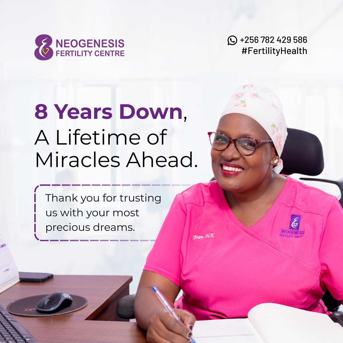 8 years of trusted care, expert guidance &amp; life-changing results.
Your journey has always been our purpose, and it still is.
Cheers to more impact, more growth, more YOU.

#8YearsOfCare #YourJourneyOurPurpose #AnniversaryCelebration #NeogenesisFertilityCentre