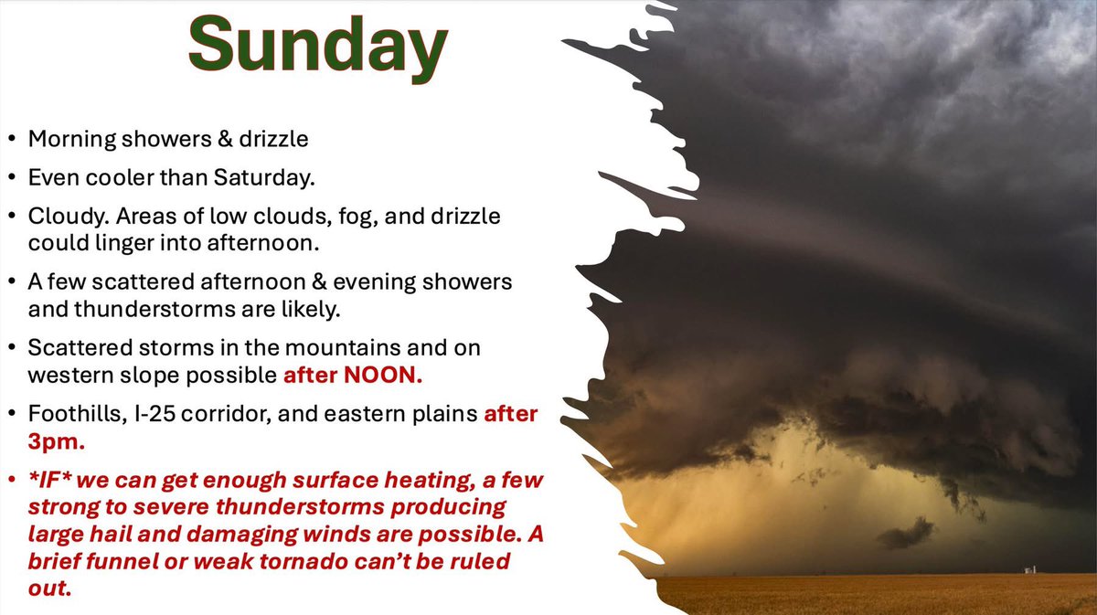 kodythewxguy's tweet image. Good mernin and happy Saturday to my early risers, night owls, insomniacs, and neurospicy besties. 

A copious amount of weather is about to weather this week, and I’ll be here like a caffeinated madman in his evil lair decoding it all for you. 🤣

Today (Saturday):

Cooler temps…