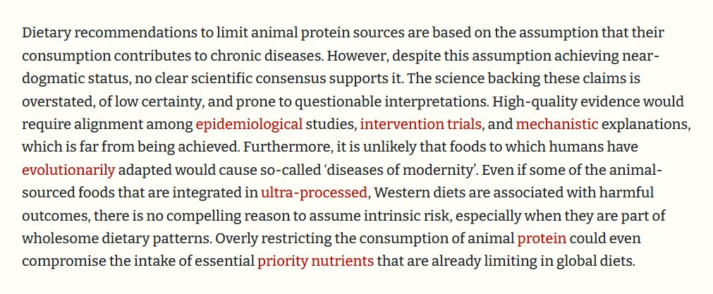 Even if some of the animal-sourced foods that are integrated in ultra-processed, Western diets are associated with harmful outcomes, there is no compelling reason to assume intrinsic risk.