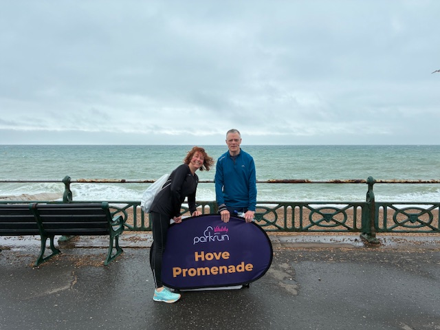It was a damp and windy one today. Steve came in at 28:07 with me not too far behind at 28:50. Windy weather slowed us down a little heading west but made for an invigorating run. Treated ourselves to a good old-fashioned breakfast at Belchers afterwards. #loveparkrun
