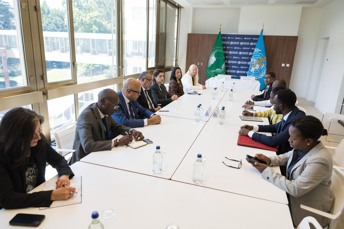 DrTedros's tweet photo. Pleased to renew the @WHO-@_AfricanUnion Memorandum of Understanding with my sister @amma_twumamoah, Commissioner for Health, Humanitarian Affairs and Social Development.

This renewed agreement comes at a critical time, as cuts to bilateral aid imperil the health of millions in Africa. It reflects our determination to translate our partnership into tangible results for the people of Africa, and support countries to leave behind the era of aid dependency and transition to sustainable self-reliance. 

Together, for #HealthForAll. #WHA78