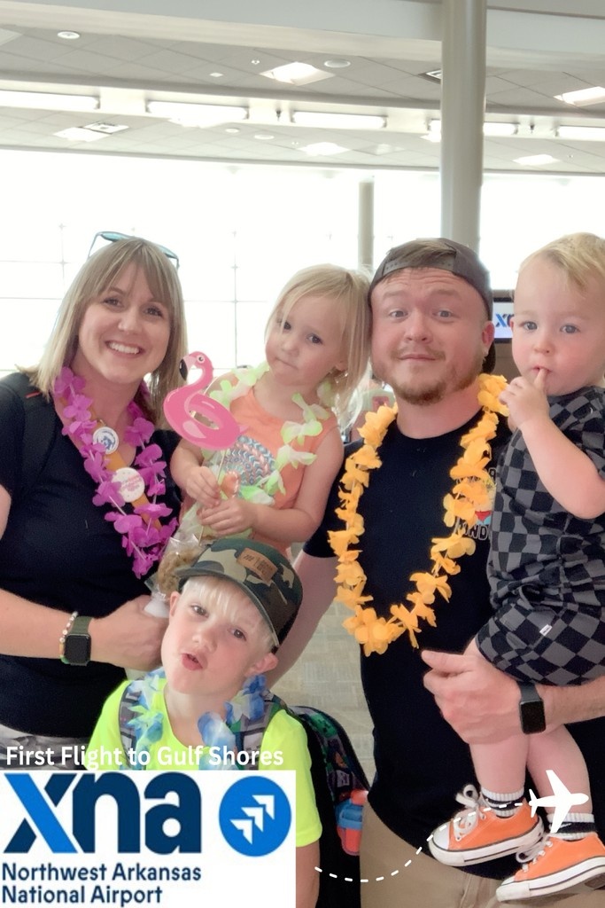 XNA’s first flight to Gulf Shores with Allegiant took off earlier this week! Passengers kicked off their trip with a stop at our beachy selfie booth before heading to the coast. This new nonstop route runs every Thursday and Sunday—just in time for your next getaway.