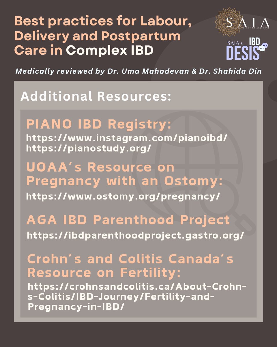 SAIA (@saia_ibd) on Twitter photo SAIA hosted an important talk titled #Pregnancy & #Fertility in #IBD 🤰🏽👩🏽🍼
Check out key takeaways from the talk here: southasianibd.org/resources/best…
This resource has been medically reviewed by <a href="/UmaMahadevanIBD/">Uma Mahadevan</a> and <a href="/ShahidaDin1/">DrShahidaDin</a> 🙏🏽
We’re proud to empower patients through education 💥 SAIA hosted an important talk titled #Pregnancy & #Fertility in #IBD 🤰🏽👩🏽🍼
Check out key takeaways from the talk here: southasianibd.org/resources/best…
This resource has been medically reviewed by <a href="/UmaMahadevanIBD/">Uma Mahadevan</a> and <a href="/ShahidaDin1/">DrShahidaDin</a> 🙏🏽
We’re proud to empower patients through education 💥