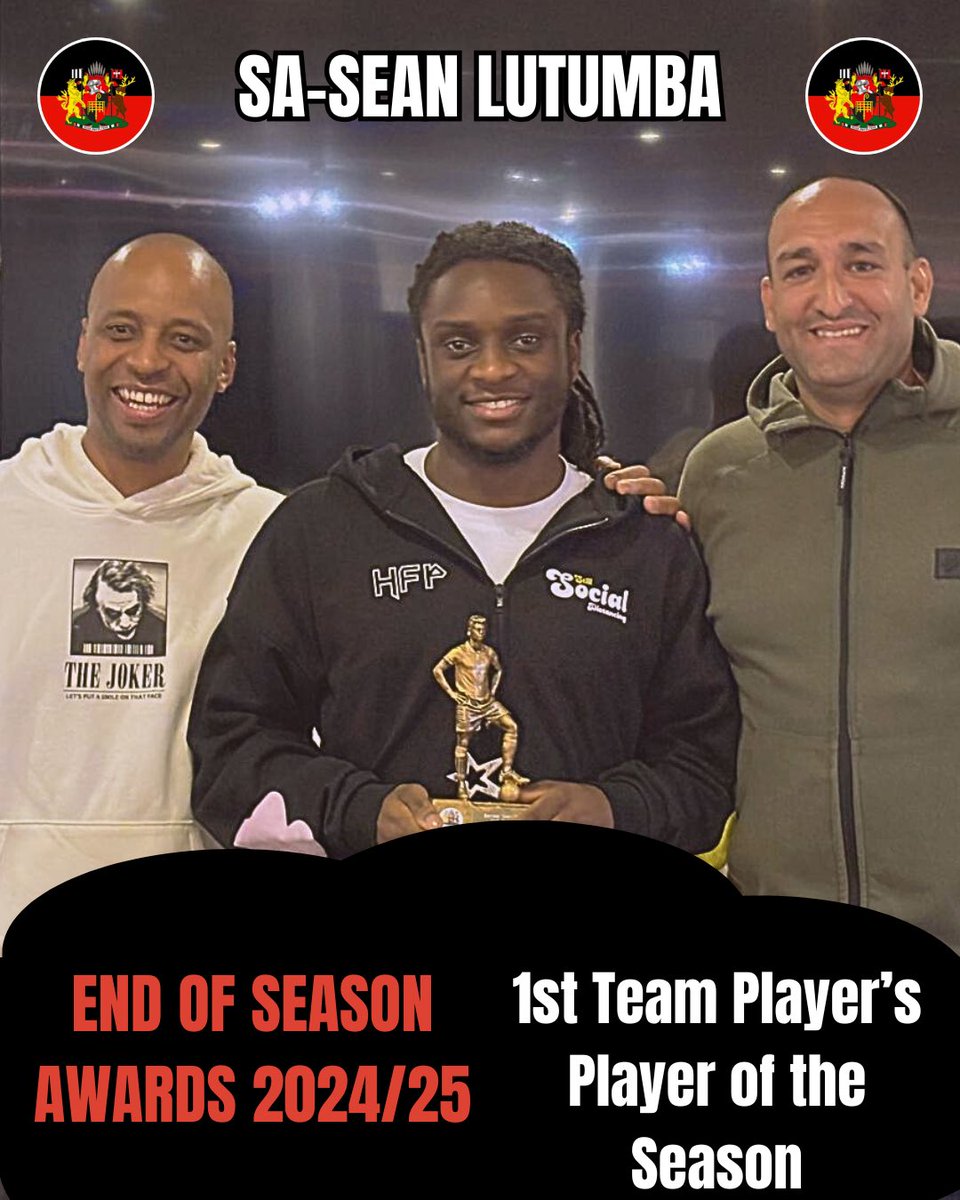 Romseytownfc1's tweet photo. END OF SEASON AWARDS 🏆

Now onto the 1st team… 

🏆 Owen Holloway - Manager’s Player of the Year
🏆 Alex Wilson - Supporter’s Player of the Year
🏆 Sa-Sean Lutumba - Player’s Player of the Year
🏆 Zach Earley - Young Player of the Year
🏆 Maciej Marcinkowski - Top Goalscorer https://t.co/vrR5hc80tb