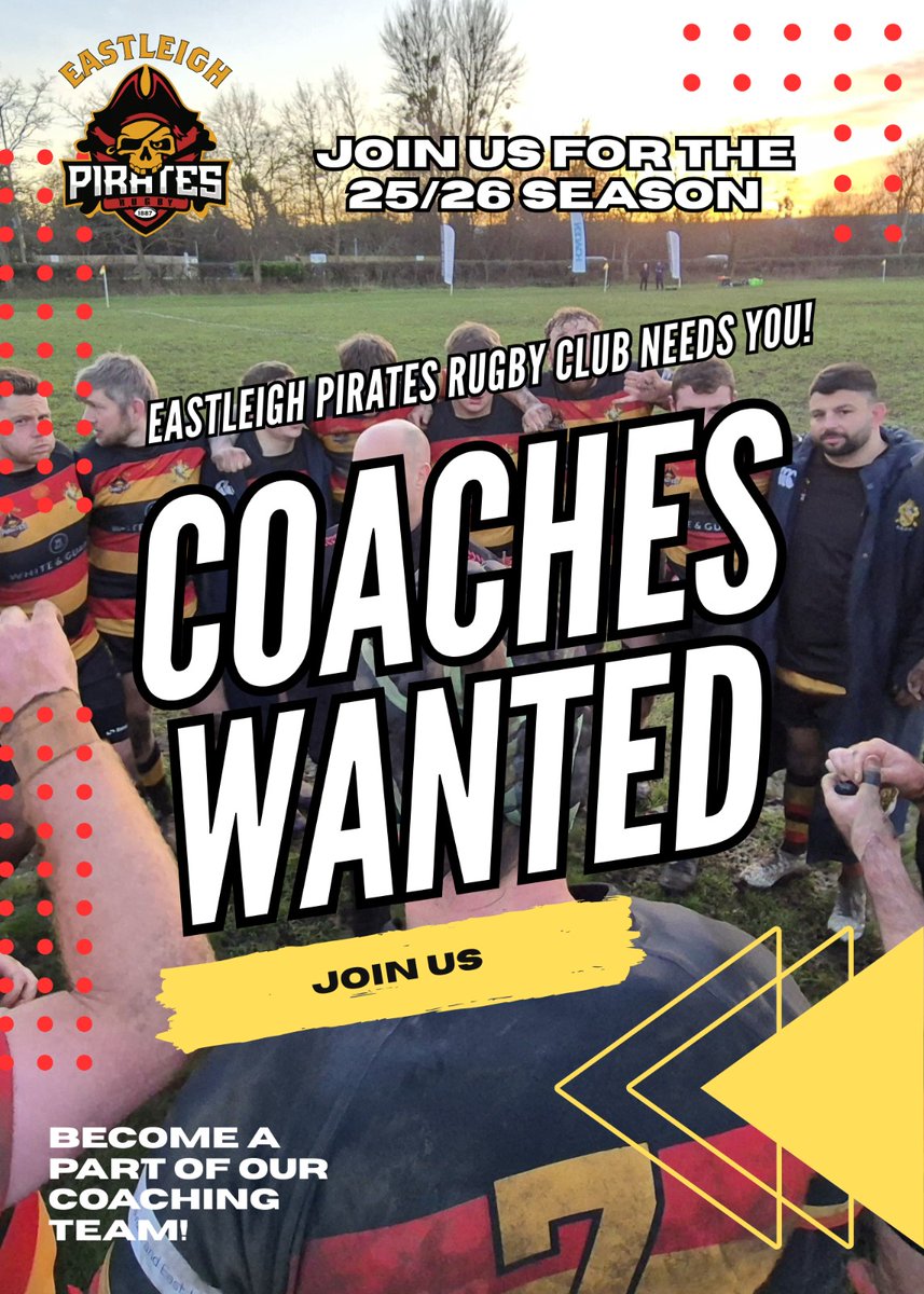 We are looking for talented coaches to join our team next season.  Be part of an exciting journey with the Pirates.  DM for more infomation.

⬛️🟥🟨☠️