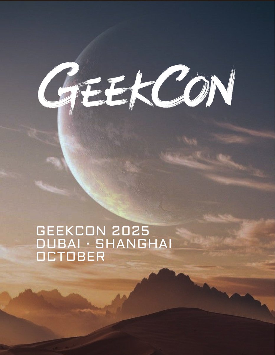 GEEKCONTOP's tweet image. 🔓 GEEKCON 2025 CFP: CALL FOR PWNERS
🌐 Dubai | Shanghai | Oct. 2025
Submit by Aug 15 👉geekcon.top

- Crack Web3 vaults live 💸
- Hijack drones &amp;amp; robots 🤖
- Rewrite cybersecurity rules 📡
- Code security into reality 💻

Unlock cybersecurity insights and defense…