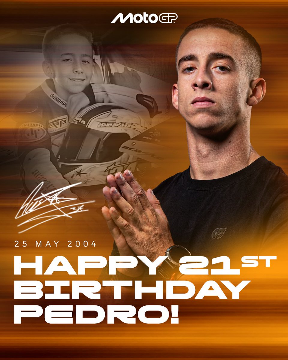 MotoGP™🏁 (@motogp) on Twitter photo ¡Felicidades, <a href="/37_pedroacosta/">Pedro Acosta</a>! 🎂
Join us in wishing the KTM rider all the best on his 21st birthday! 🎉
#MotoGP ¡Felicidades, <a href="/37_pedroacosta/">Pedro Acosta</a>! 🎂
Join us in wishing the KTM rider all the best on his 21st birthday! 🎉
#MotoGP