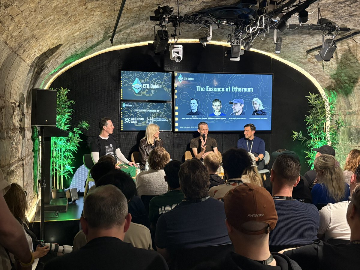 Ani (@nftrebels) on Twitter photo Thought provoking panel at <a href="/EthIreland/">ETHDublin 2025</a> with
<a href="/MPtherealmvp/">maria paula</a> <a href="/VitalikButerin/">vitalik.eth</a> <a href="/nicksvyaznoy/">Mykola Siusko 🇺🇦</a> and <a href="/DrNickA/">Nick Almond</a>
Discussing The Essence of Ethereum Thought provoking panel at <a href="/EthIreland/">ETHDublin 2025</a> with
<a href="/MPtherealmvp/">maria paula</a> <a href="/VitalikButerin/">vitalik.eth</a> <a href="/nicksvyaznoy/">Mykola Siusko 🇺🇦</a> and <a href="/DrNickA/">Nick Almond</a>
Discussing The Essence of Ethereum