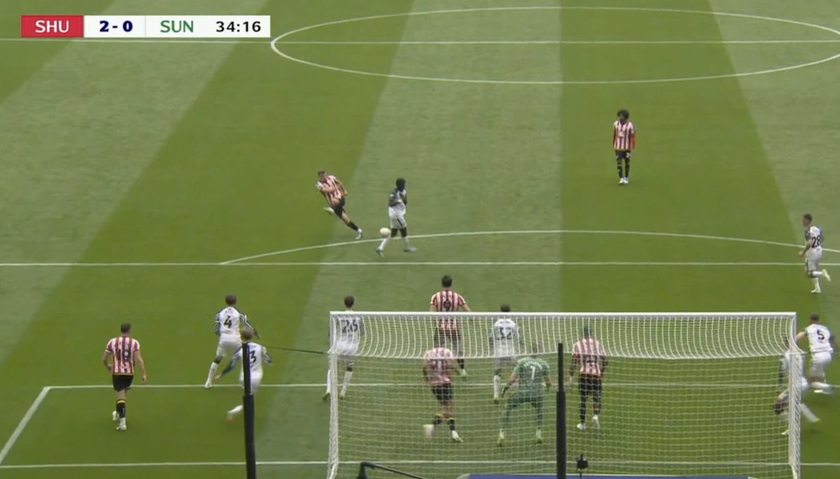 🤔 Sheffield United’s second goal against Sunderland was ruled out for offside due to Anthony Patterson’s vision being impeded. Fair? 

#TwitterBlades | #EFL