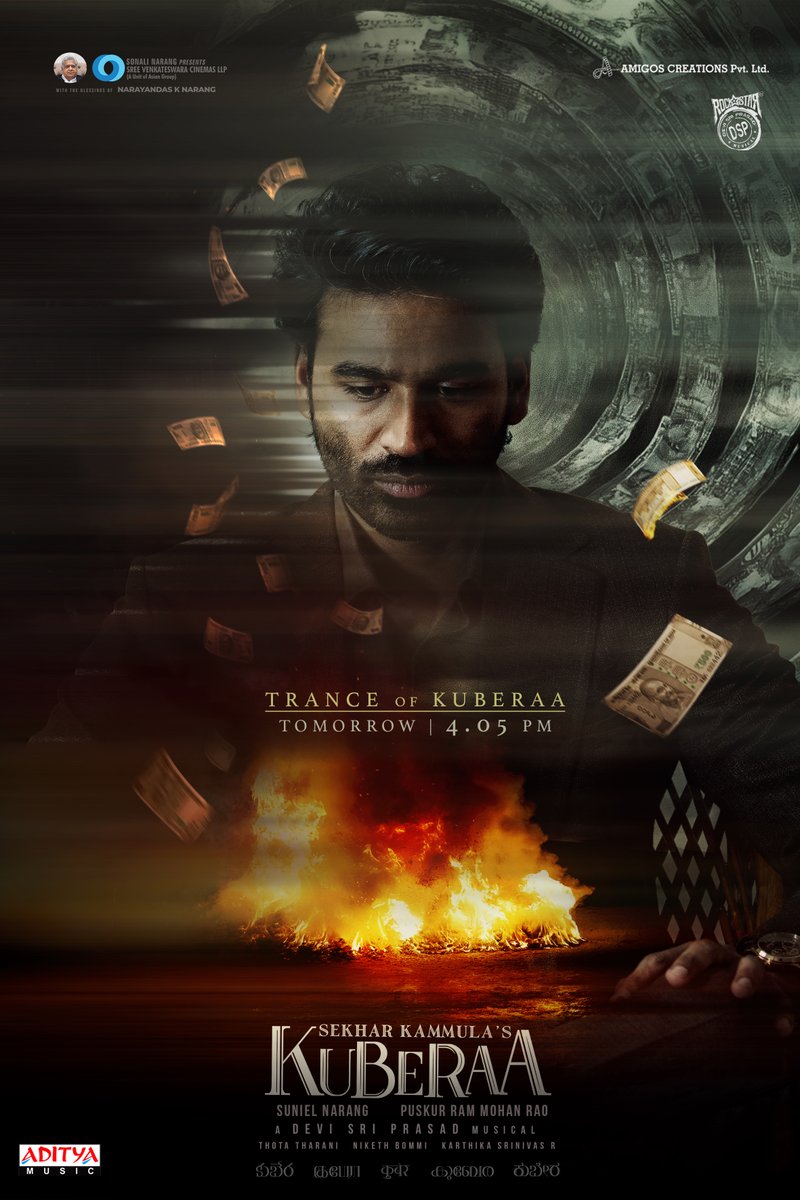 Aditya Music (@adityamusic) on Twitter photo This time, it’s not just a teaser — it’s something beyond ❤🔥
Get ready to enter into a trance with #TranceOfKuberaa 4:05pm tomorrow.
#Kuberaa in cinemas 20th June, 2025.
#SekharKammulasKuberaa #KuberaaOn20thJune
<a href="/dhanushkraja/">Dhanush</a> KING <a href="/iamnagarjuna/">Nagarjuna Akkineni</a>
<a href="/iamRashmika/">Rashmika Mandanna</a> This time, it’s not just a teaser — it’s something beyond ❤🔥
Get ready to enter into a trance with #TranceOfKuberaa 4:05pm tomorrow.
#Kuberaa in cinemas 20th June, 2025.
#SekharKammulasKuberaa #KuberaaOn20thJune
<a href="/dhanushkraja/">Dhanush</a> KING <a href="/iamnagarjuna/">Nagarjuna Akkineni</a>
<a href="/iamRashmika/">Rashmika Mandanna</a>
