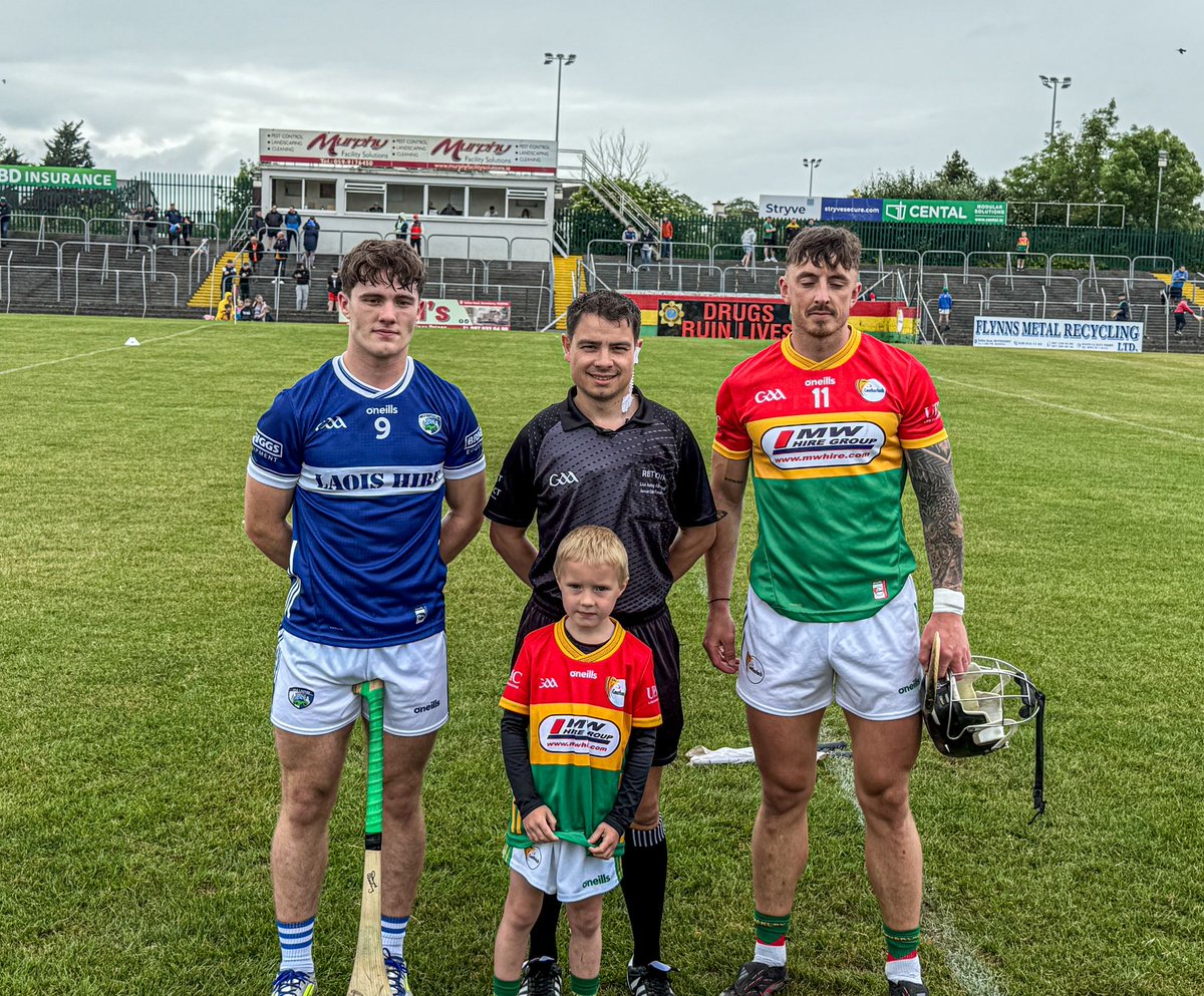 Joe McDonagh Cup Round 5
Full Time
Laois : 1-20(23)
Carlow : 2-17(23)

A thrilling draw match. Sees us through to the Joe McDonagh Cup Final! Well done lads. Super perfomance 👏🔵⚪️