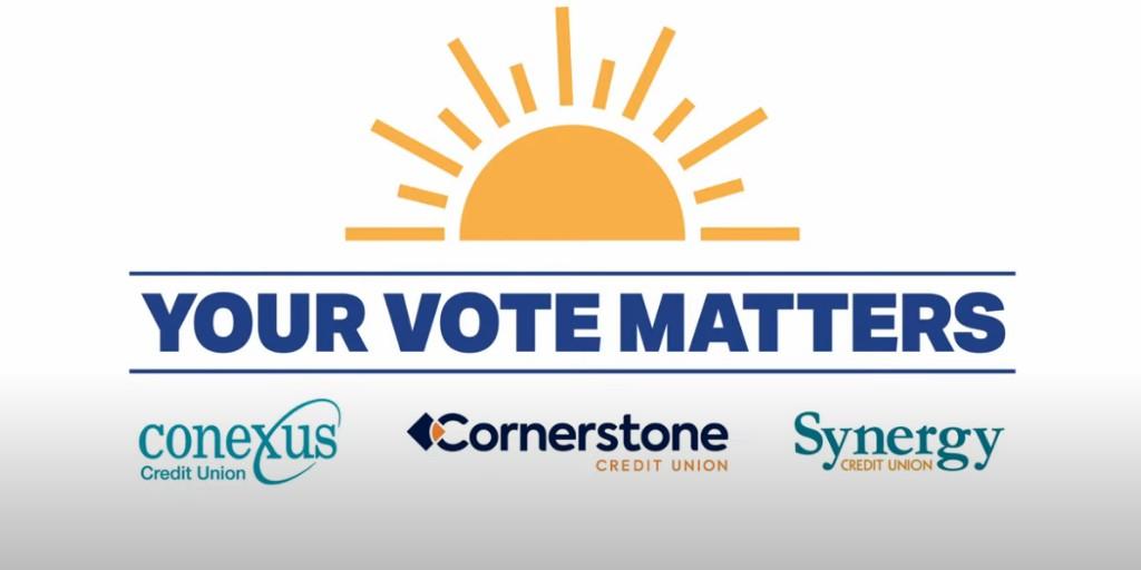 carolinepsa's tweet photo. 🚨 Big things are happening! 🚨 
📼 Watch insights from the Board Chairs &amp; CEOs of @Conexus_CU, @CornerstoneCUSK, and @Synergycu! 
📣 Your voice matters—don't forget to vote between June 3–13. Let's shape our future! 
🔗 https://t.co/S3vYdEvDiW #ThrivingTogetherSK https://t.co/MC0jF27Gt3