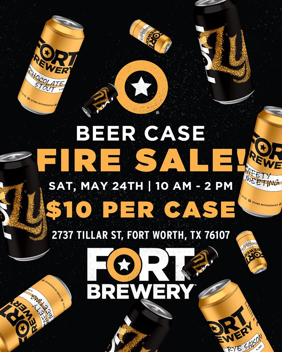 Stop by our friends at Fort Brewery today and grab a case for $10. Yes Fort Lite is part of the sale.