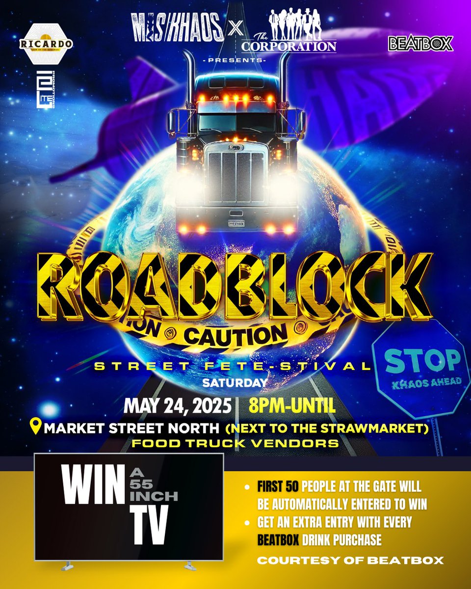 Jayceofspades_'s tweet photo. Leave your house early. Win a TV.

Any questions? No? 

See you tonight! @MasKhaos x ROADBLOCK part 3! https://t.co/XoZuHByipR