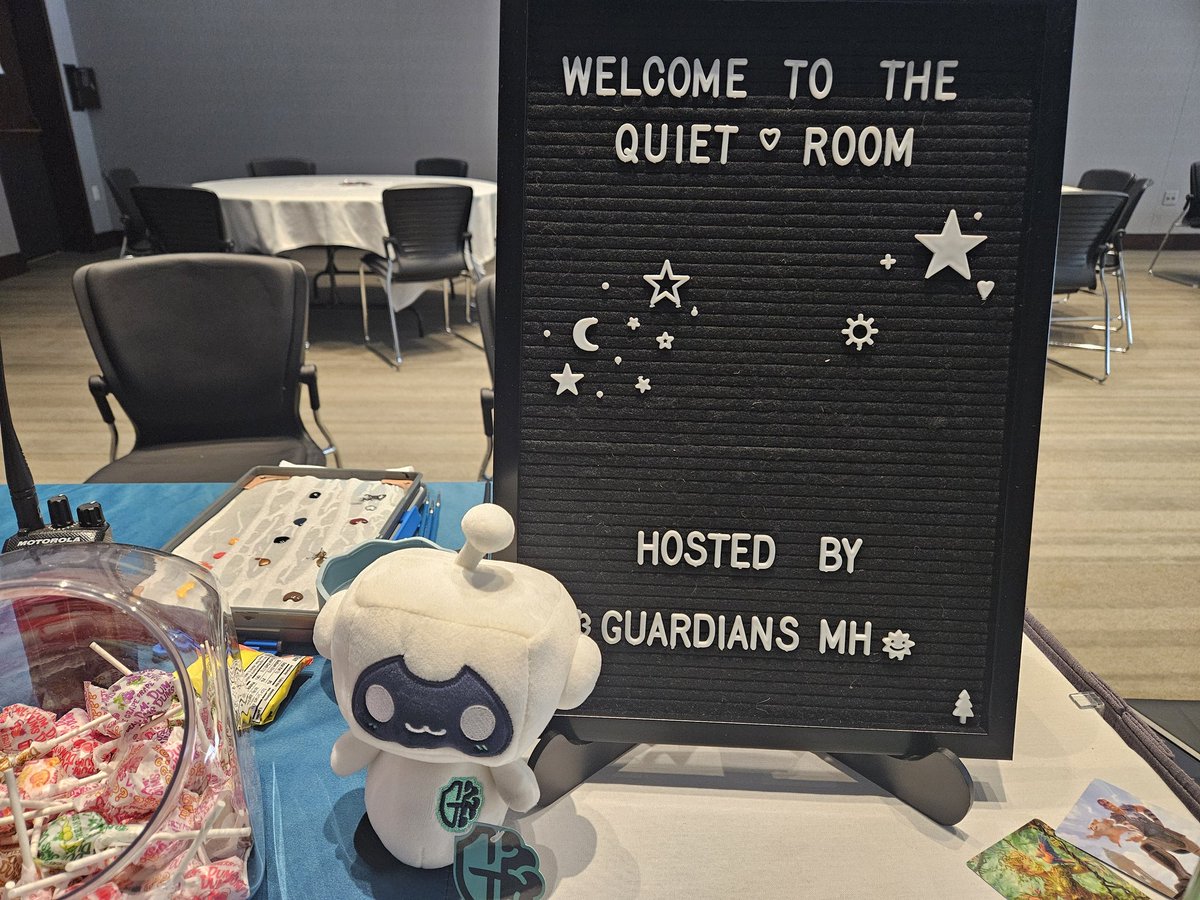 🛑 Need a moment to reset? 

The <a href="/GuardiansMH/">Guardians Mental Health</a> Quiet Room at <a href="/AnimeBoston/">Anime Boston</a> day 2 is open! 

Step away from the over stimulation of the show floor and find a calm space to recharge, Room 206

✨ Come visit us and take a breather! #AnimeBoston #MentalHealthMatters #GuardiansMH
