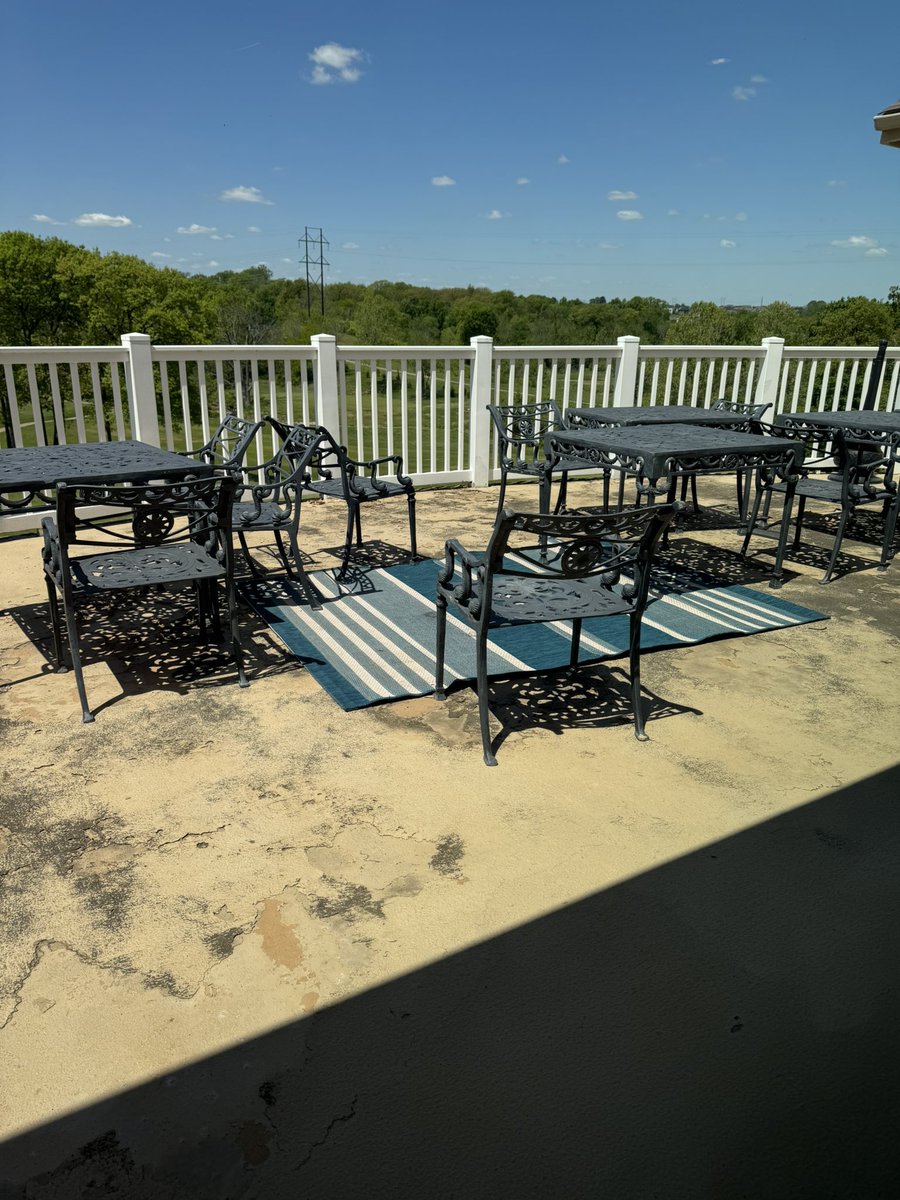 SGCC_Guy's tweet image. For the complainers ignoring all the #improvements being made around here - we got a rug! Hoped to re-open the upstairs patio this holiday weekend but the rain is probably going to delay that for a year or two.