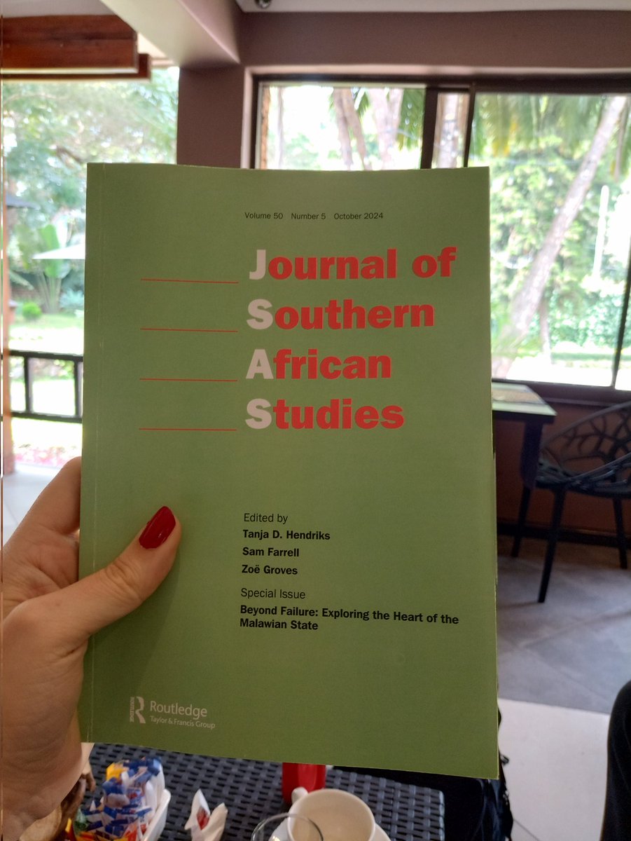 Tanja Hendriks (@tanjadhendriks) on Twitter photo Holding a paper copy feels so surreal! Join us this Tuesday afternoon <a href="/unima_official/">University of Malawi (UNIMA)</a> for the launch of this <a href="/JSAS_Editors/">Journal of Southern African Studies</a> Special Issue on #BeyondFailure: exploring the #heart of the #Malawi #state Holding a paper copy feels so surreal! Join us this Tuesday afternoon <a href="/unima_official/">University of Malawi (UNIMA)</a> for the launch of this <a href="/JSAS_Editors/">Journal of Southern African Studies</a> Special Issue on #BeyondFailure: exploring the #heart of the #Malawi #state